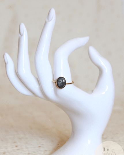 Bague Dark ovale