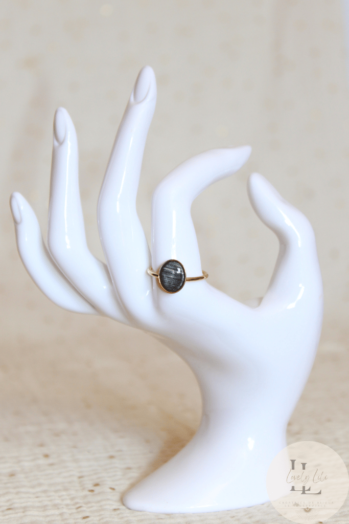 Bague Dark ovale