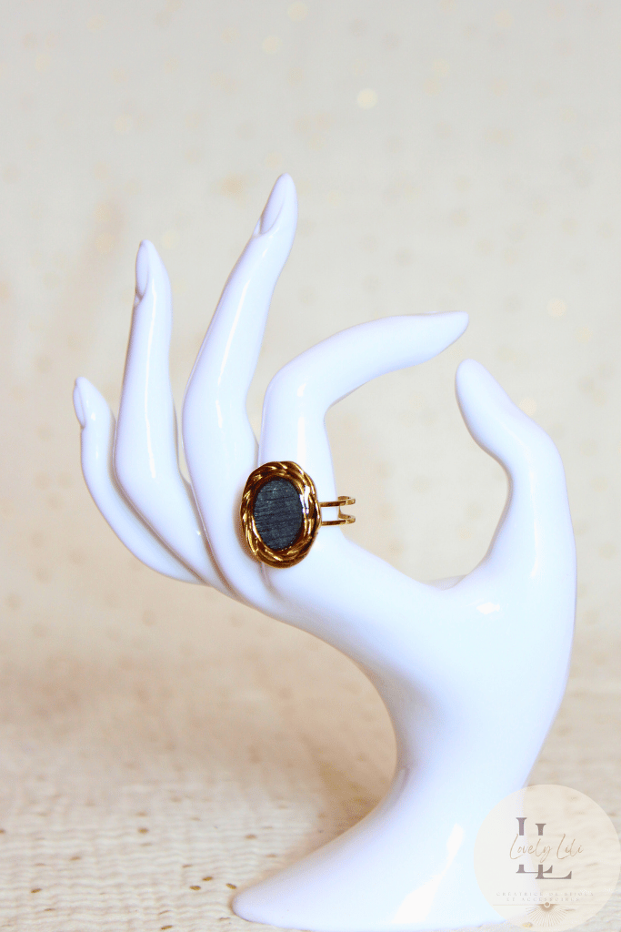 Bague Dark ovale vintage