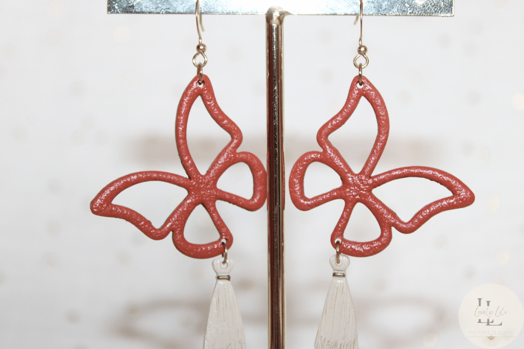 Papillon terracotta + macramé beige