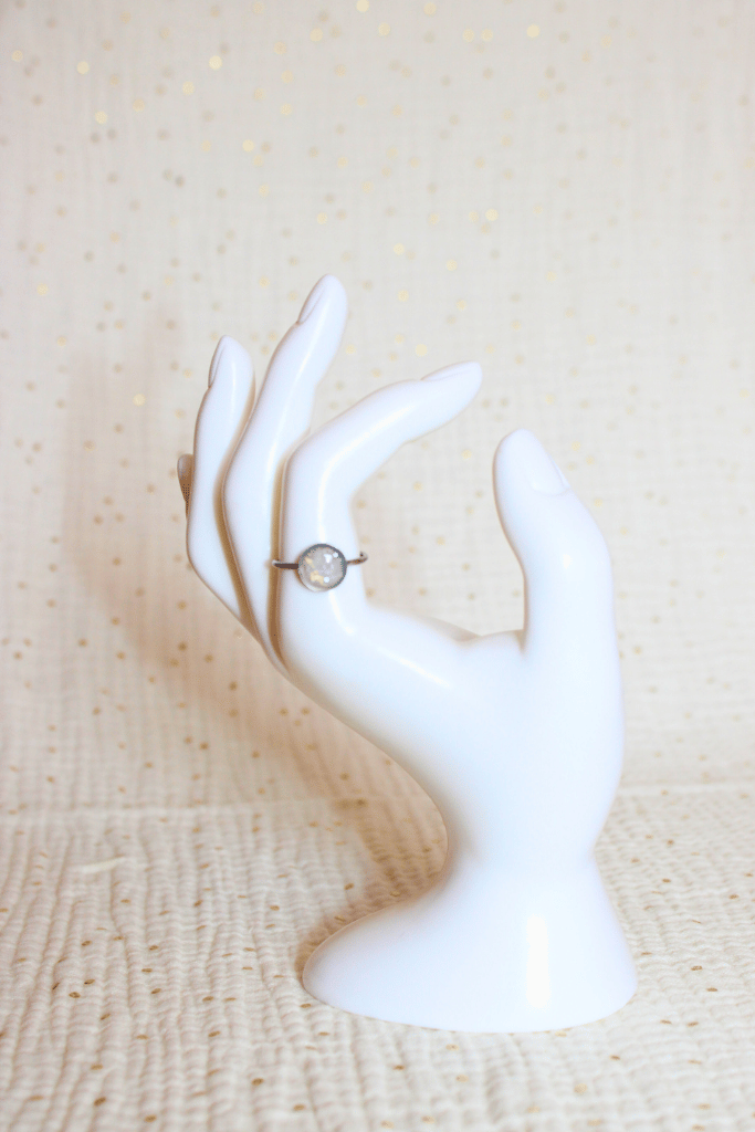 Bague Opaline Lili Moyenne argentée