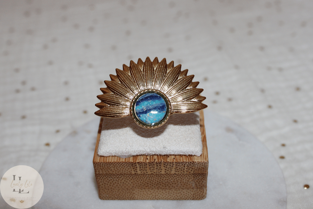 Rêves Bleus Bague Grande Fleur