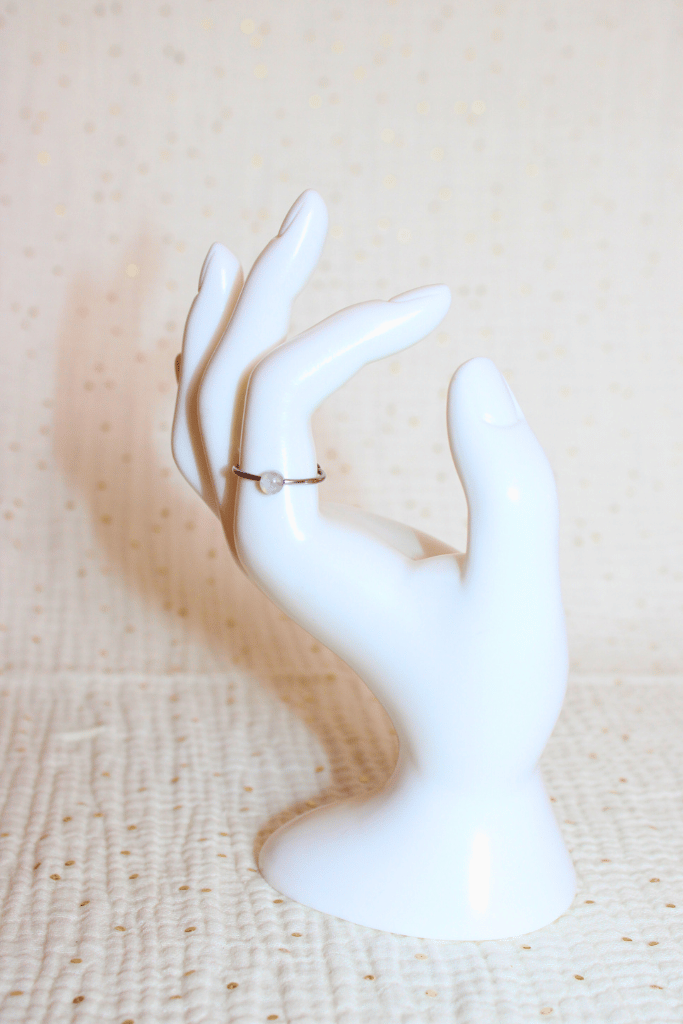 Bague Opaline Lili mini argentée