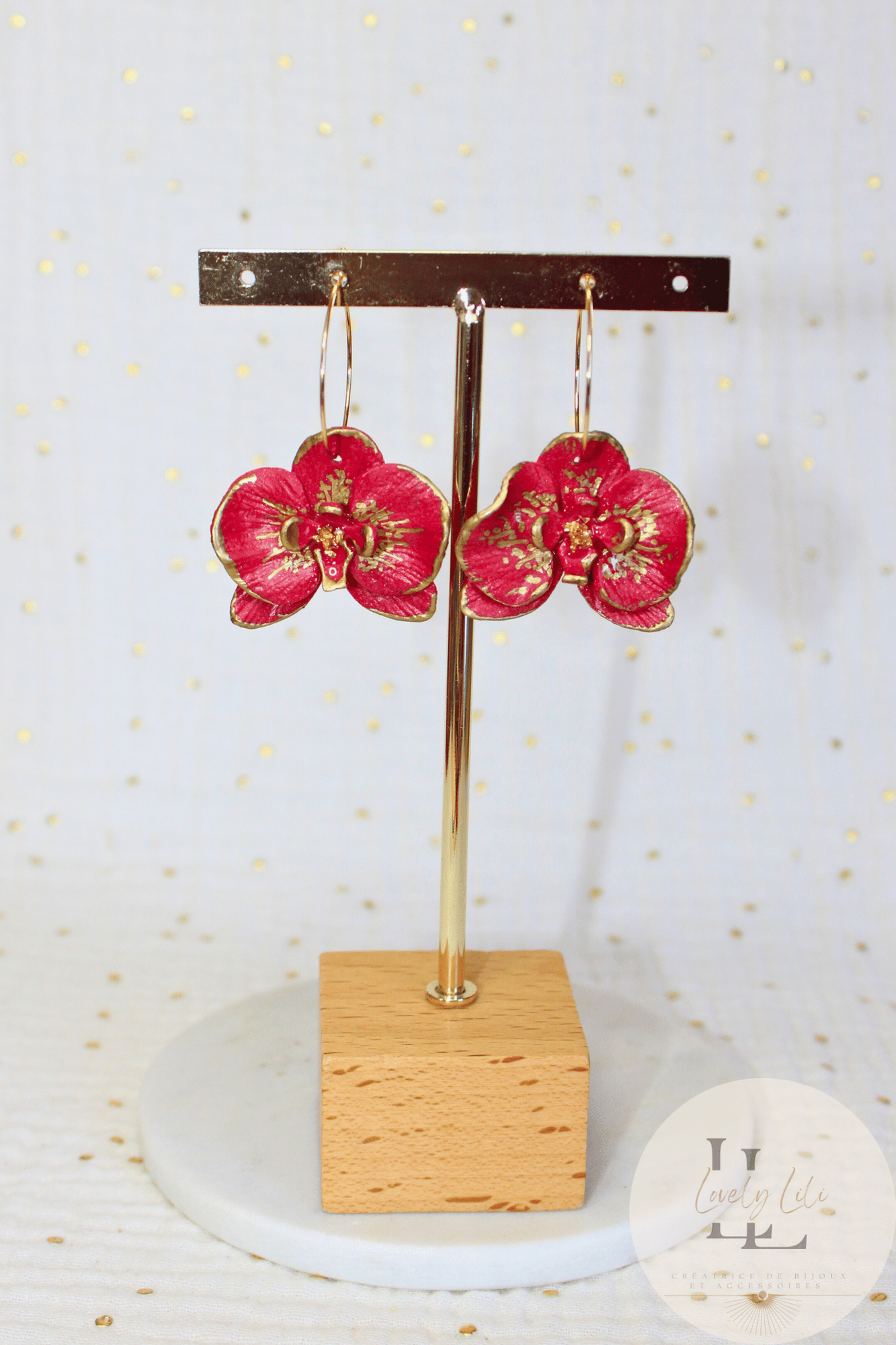 Bo Orchid L Red Christmas