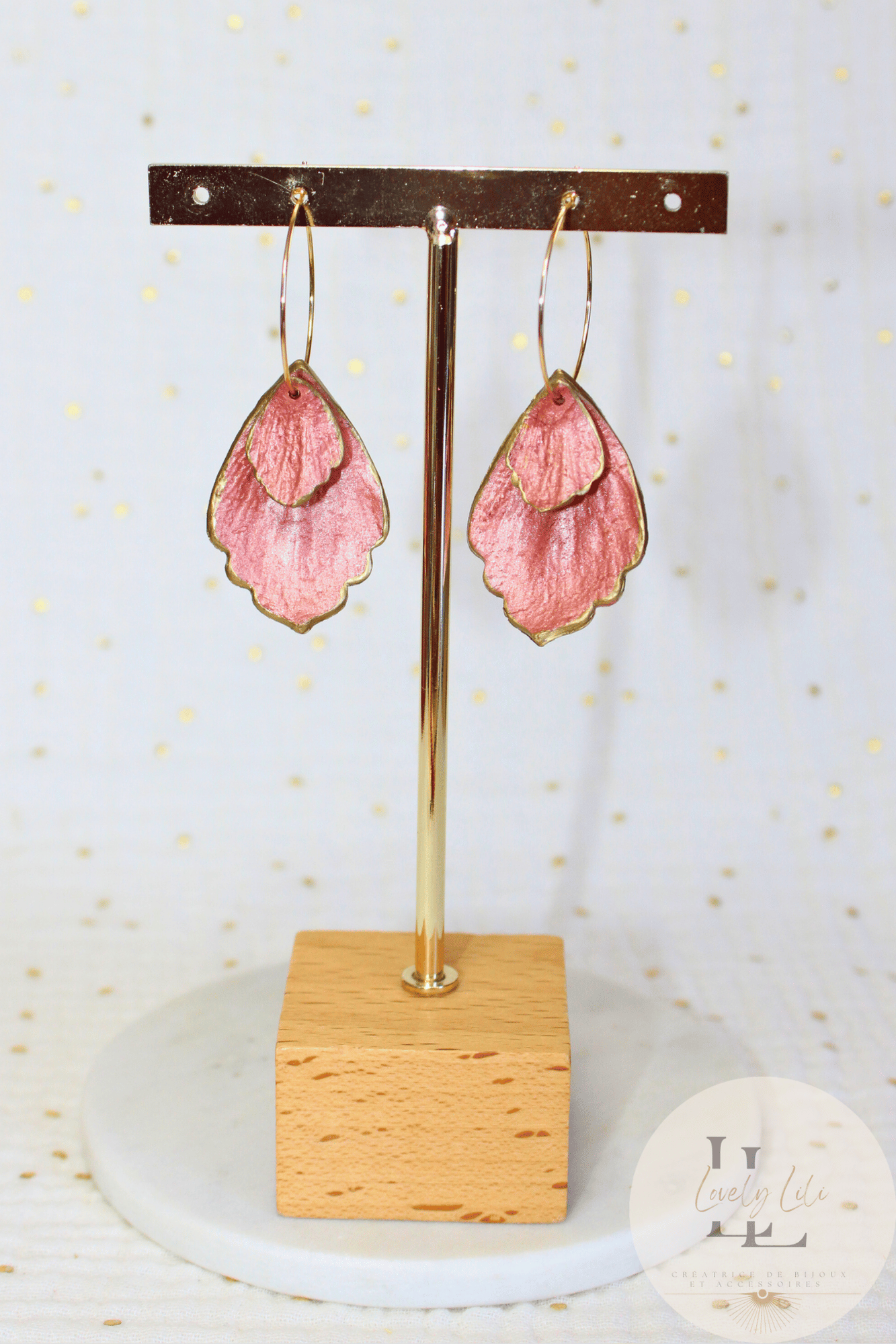 Bo Feuilles de Noel Rose gold
