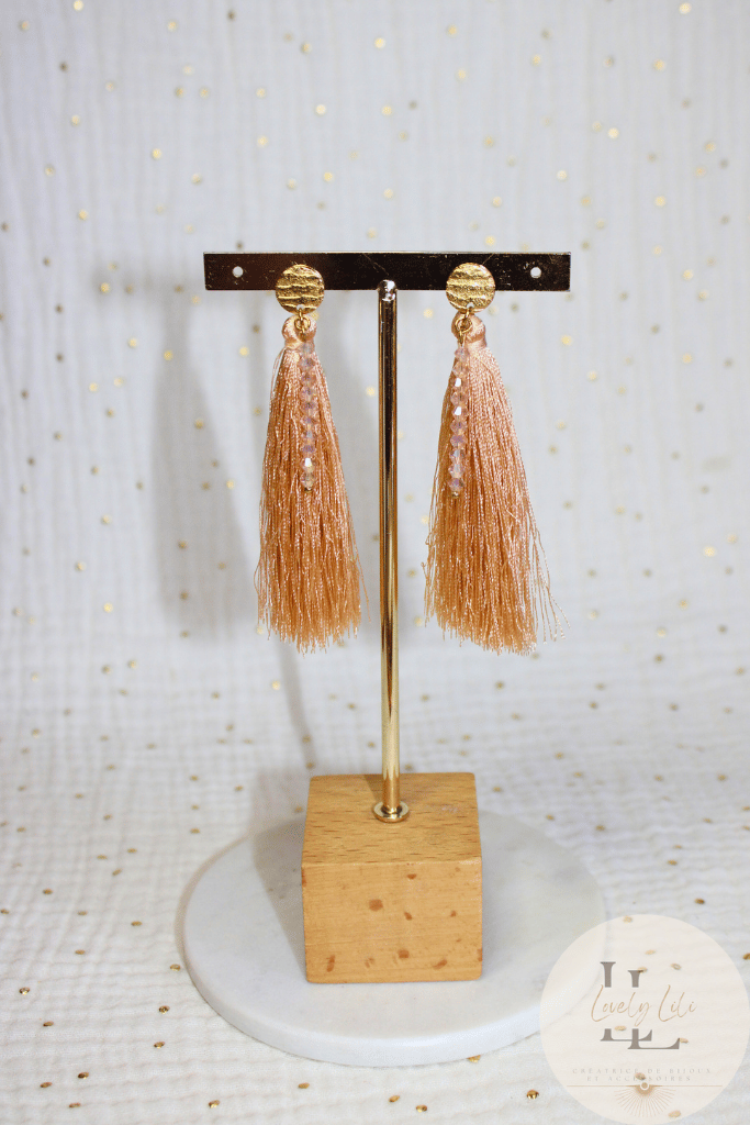 Bo pompon champagne