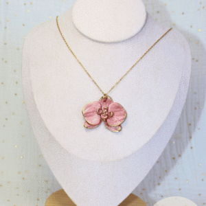 Collier Orchid L Rose Gold de Noel