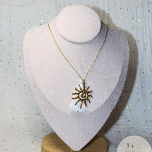Collier pompon soleil