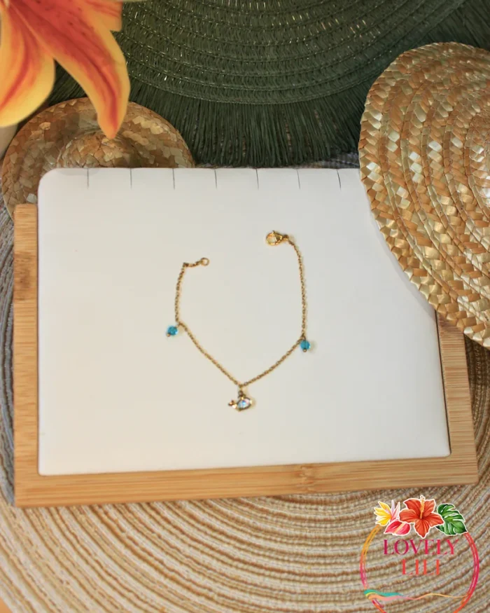 bracelet baleine doré