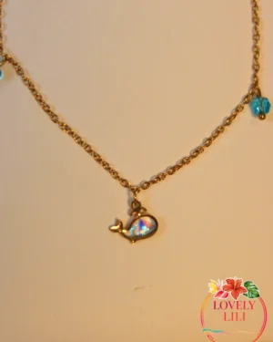 bracelet baleine doré gros zoom