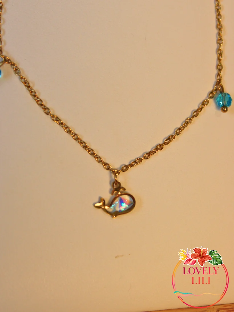 bracelet baleine doré gros zoom