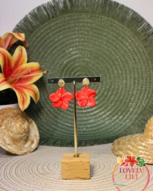 petite hibiscus rouge