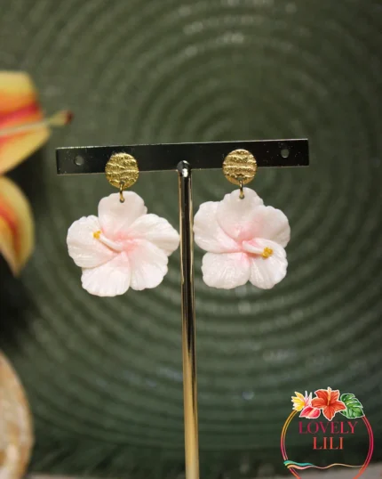 Boucles d&rsquo;oreilles petite hibiscus