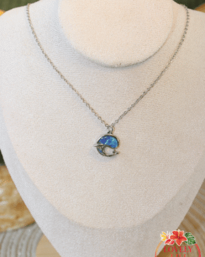 collier chant de la baleine argenté zoom