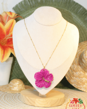 Collier Hibiscus Lovely Pei Mauve