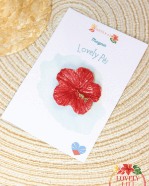 Magnet Lovely Pei hibiscus rouge