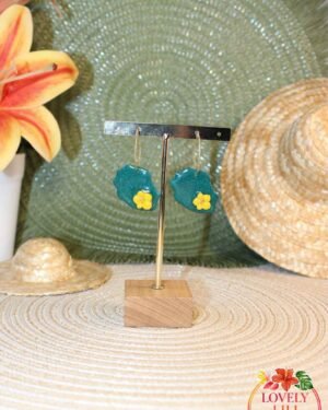 Boucle doreilles Lovely Péi créole fleur jaune