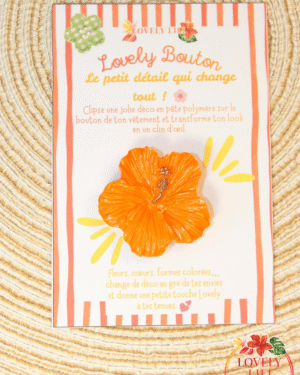 Lovely Bouton hibiscus orange