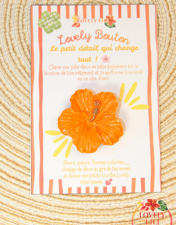 Lovely Bouton hibiscus orange