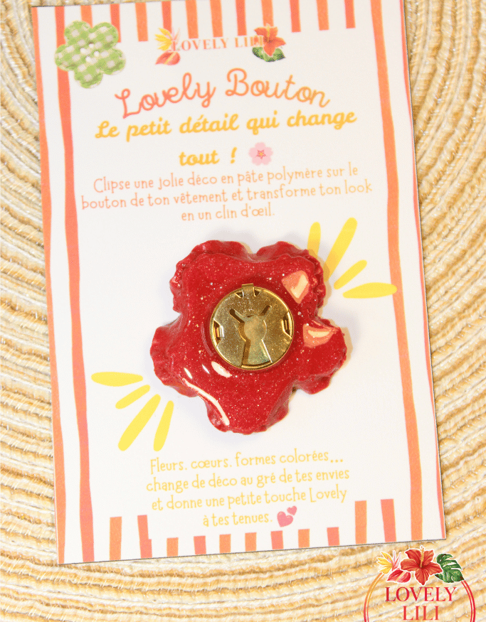 Lovely Bouton hibiscus rouge dos