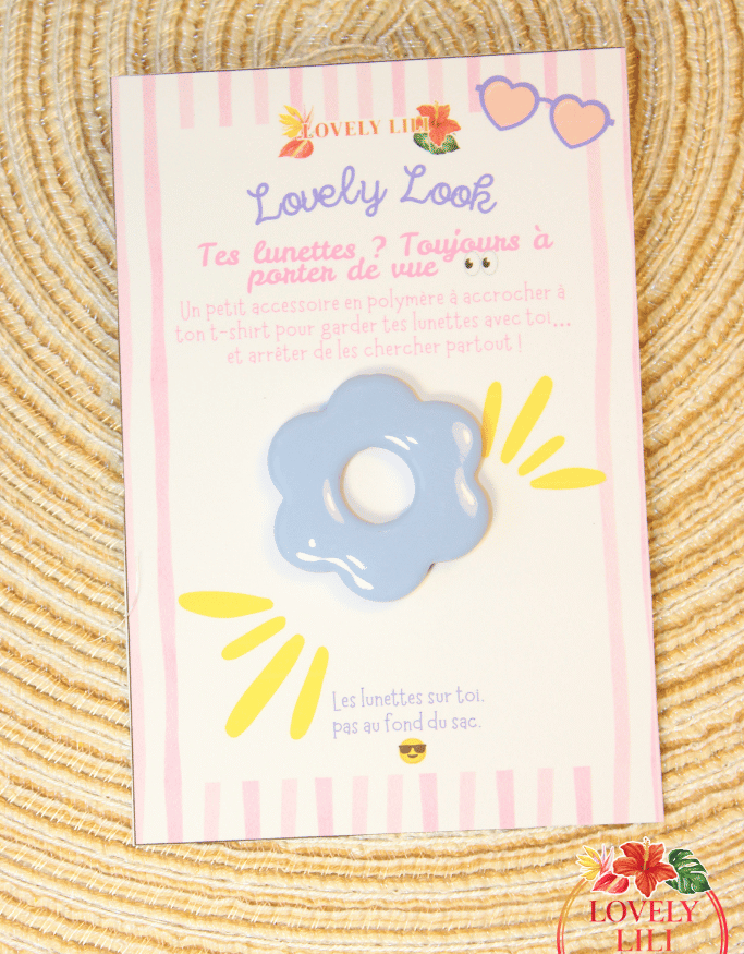 Lovely Look Fleur bleu pastel