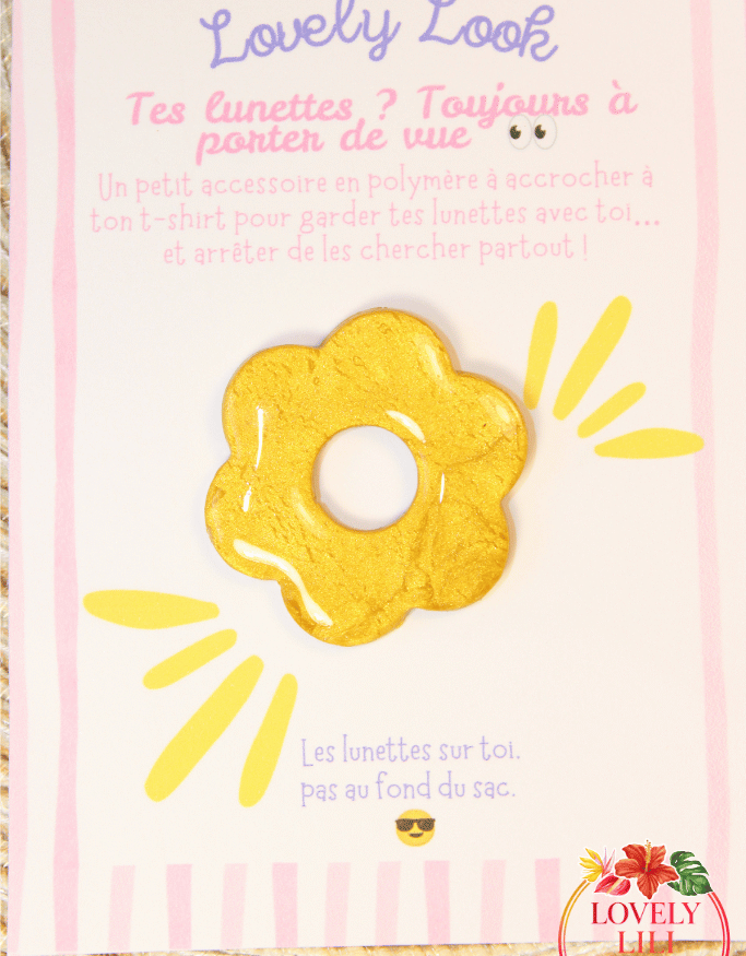 Lovely Look Fleur doré détails