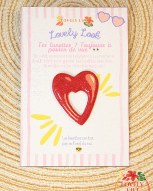 Lovely Look coeur rouge scintillant